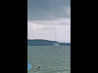 Watch: Giant whirlwind over Chilika caught on camera