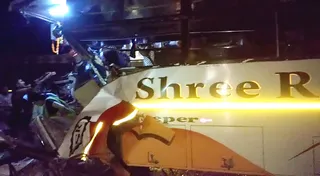 Bhubaneswar-bound bus hits moving truck; 8 critical  