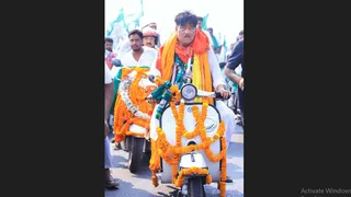 Odisha minister rides old Bajaj scooter to file nomination for 2024 polls