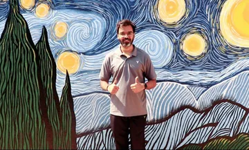 Manmoy Maji began making murals on the walls of government schools in 2022 