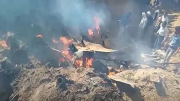 Chartered plane crashes