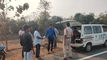 Husband carried wifes body