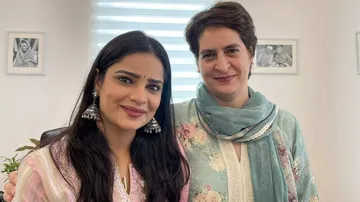 Archana goutam and Priyanka Gandhi