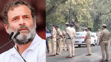 Police reached Rahul Gandhis house