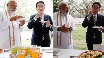 Modi and Kishida tried gol gappe