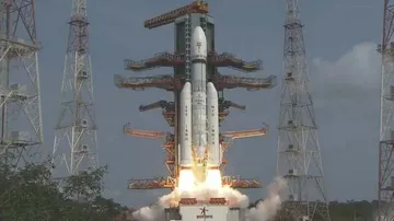 ISRO launches indias-largest lvm3 rocket