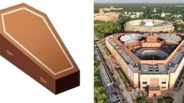 coffin and Sansad Bhavan