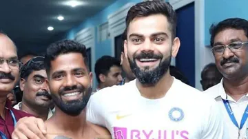 Virat Kohali with Pintu
