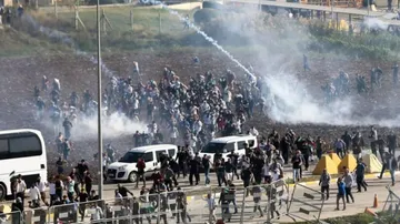 Palestinian Supporters attack on US Army Airbase