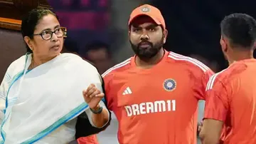 Mamata on team india practice-jersey