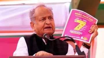  Ashok Gehlot releases Rajasthan Congress manifesto