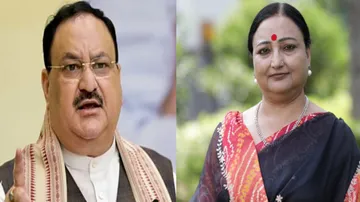 jp nadda with wife