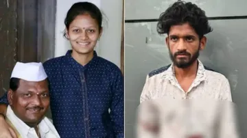 Congress Corporator with his daughter (L) ; accused (R)