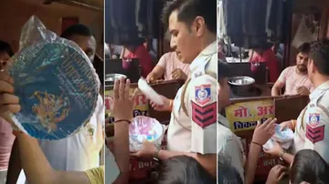 Biryani on plate with ram Photo