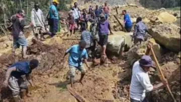People Searching Landslide Sight 