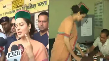 Kangana Cast her Vote