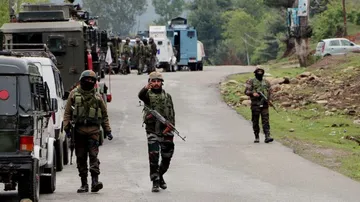 The area has been cordoned off by the army and police