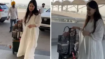 Jaya Kishori with Luxury Dior Bag