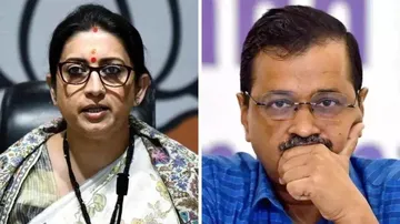 Smriti Irani and Aravinda Kejriwal 