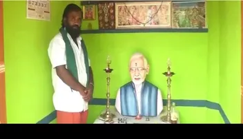 ମୋଦିଙ୍କ ମନ୍ଦିର ନିର୍ମାଣ କଲେ ତାମିଲ କୃଷକ