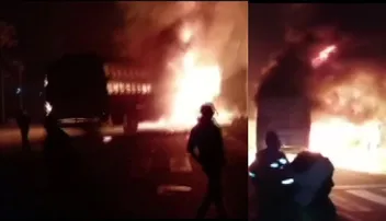 ଜଳିଗଲା ଚଳନ୍ତା ବସ୍‌, ୨୦ ମୃତ