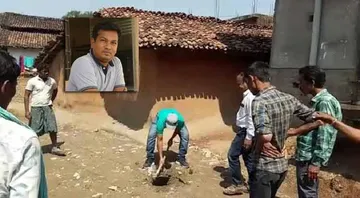 ଶ୍ରମିକ ସାଜିଲେ ବିଡିଓ; ହାତରେ କୋଦାଳ ଧରି କଲେ କାମ