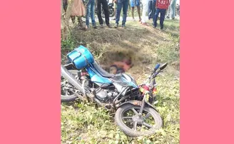 ଭାରସାମ୍ୟ ହରାଇ ପଥରରେ ପିଟି ହେଲେ ବାଇକ୍‌ଆରୋହୀ, ଚାଲିଗଲା ଜୀବନ