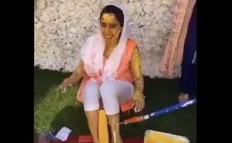 କରୋନା ଡରରେ କନ୍ୟାଙ୍କୁ ଏମିତି ଲଗାଗଲା ହଳଦୀ