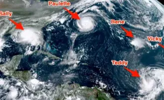 ଇତିହାସରେ ଦ୍ୱିତୀୟ ଘଟଣା; ଏକାଥରେ ମାଡ଼ି ଆସୁଛି ୫ଟି ସାମୁଦ୍ରିକ ଝଡ଼