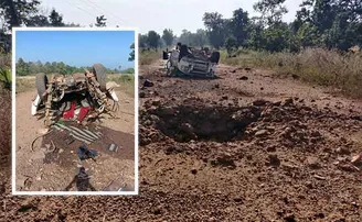 ପୁଲିସ୍ ଗାଡ଼ି ଭାବି ବୋଲେରୋକୁ ଉଡ଼ାଇ ଦେଲେ ନକ୍ସଲ