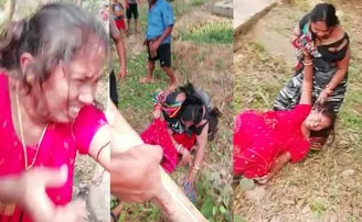 ଗାଁ ଦାଣ୍ଡରେ ଛାତି ଥରା ଦୃଶ୍ୟ, ଭାଇରାଲ ହେଉଛି ଭିଡିଓ