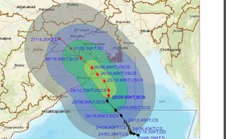 ଏବେ ଧାମରା ଠାରୁ ୪୦ କିମି ଦୂରରେ ୟାସ, ଆକଳନ ବଦଳାଇଲା ପାଣିପାଗ
