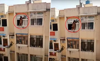 ଜୀବନକୁ ବାଜି ଲଗାଇ କାଚ ସଫା କଲେ ମହିଳା, ଭିଡିଓ ଭାଇରାଲ୍