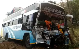 ଟ୍ରକ୍‌କୁ ପିଟିଲା ‘ଜଗାକାଳିଆ’ ବସ୍‌, ୨୫ ଆହତ