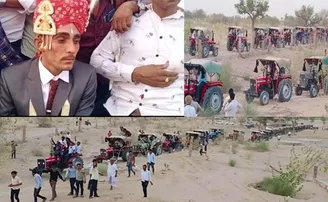 କନିଆଁକୁ ଆଣିବା ପାଇଁ ୫୧ଟି ଟ୍ରାକ୍ଟର ନେଇ ବାହାରିଲା ବର