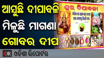 ଆସୁଛି ଦୀପାବଳି, ମାଗଣାରେ ମିଳୁଛି ଗୋବର ଦୀପ | Odisha Reporter