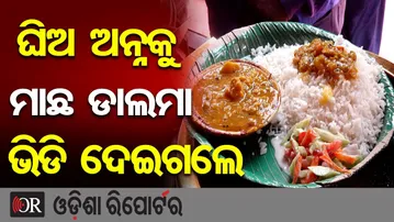 ଘିଅ ଅନ୍ନକୁ ମାଛ ଡାଲମା, ଭିଡି ଦେଇଗଲେ | Odisha Reporter