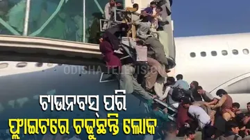 ଟାଉନ୍‌ ବସ୍‌ରେ ଚଢିବା ପରି ବିମାନରେ ଚଢ଼ିଗଲେ ଆଫ୍‌ଗାନିସ୍ତାନୀ, ବିଚଳିତ କରିବା ପରି ଆସିଲା ଦୃଶ୍ୟ