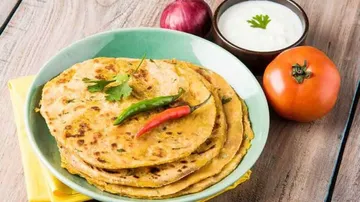 Mushroom Stuffed Paratha