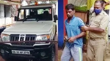 ଥାନା ଗାଡ଼ି ଧରି ଚମ୍ପଟ ମାରିଥିବା ଯୁବକ