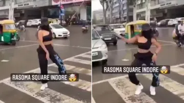 Woman Dancing On Road