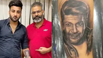 Siddharth Shukla's face tattooed