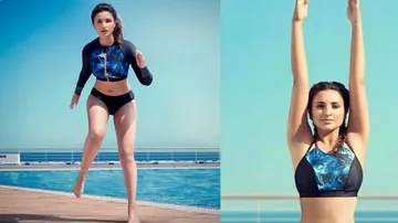 Parineeti Chopra swiming with fishes