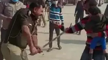 UP Cops Thrash Man