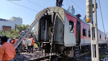 Fire Mishap On Train