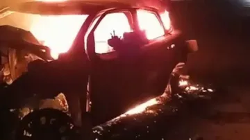 Car Catches Fire 