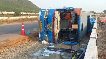 25 passengers sustain injuries after the bus they were travelling in overturns  