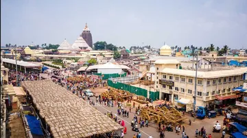 Chariot construction work underway in Puri