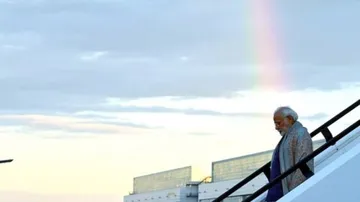 Prime Minister Narendra Modi arrives at Munich Airport, in Germany to attend the G7 summit