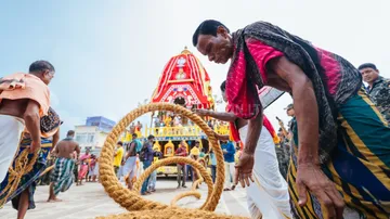 Watch | Stage set for annual Rath Yatra in Puri